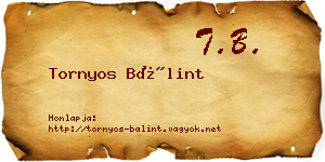 Tornyos Bálint névjegykártya