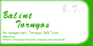 balint tornyos business card